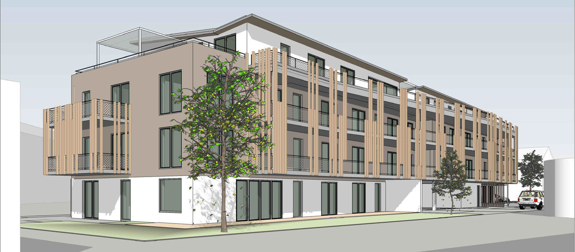 Linden 8+10 Ansicht Süd-West